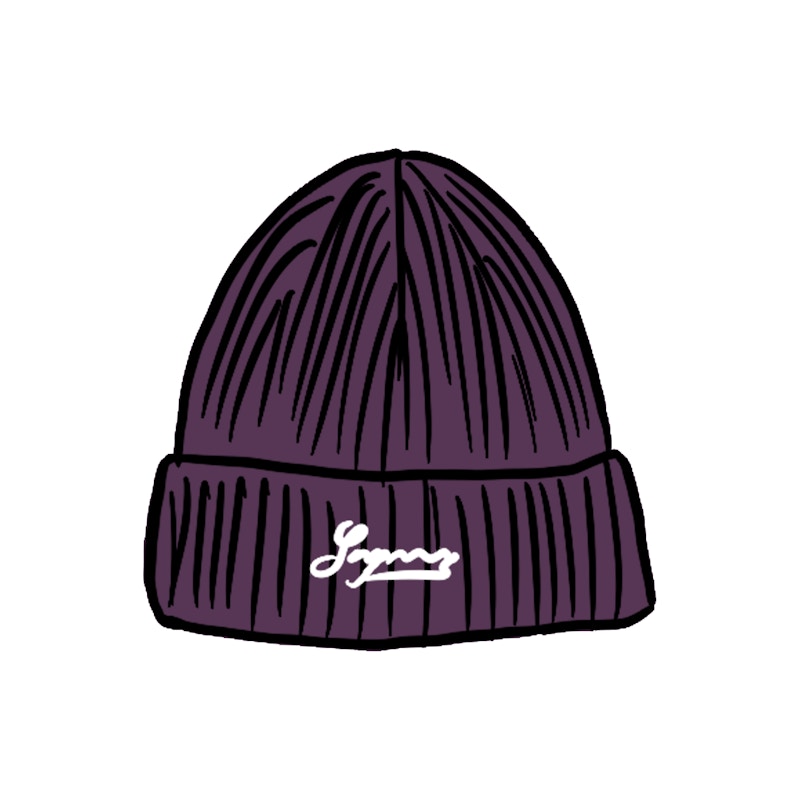 Supreme Bleached Rib Beanie Purple