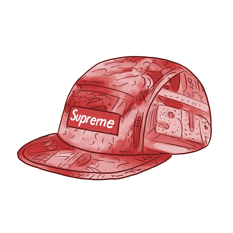 Supreme Bling Camp Cap Red