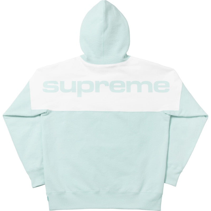 Supreme Blocked Hoodie Ice Blue