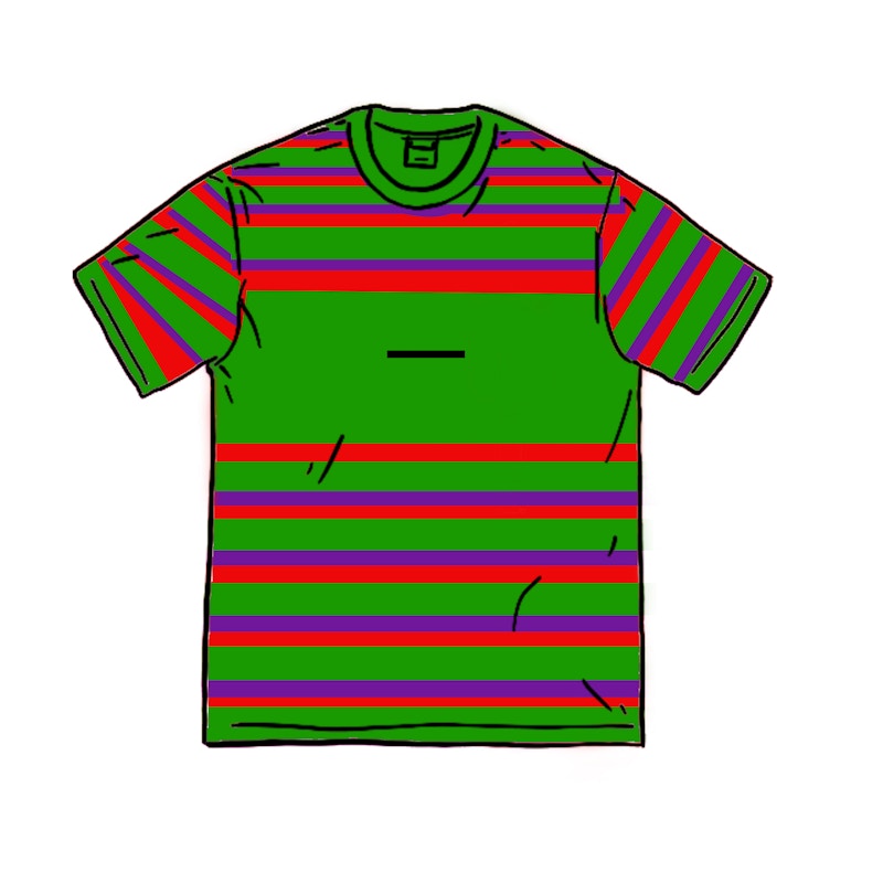 Supreme Blocked Stripe S/S Top Green