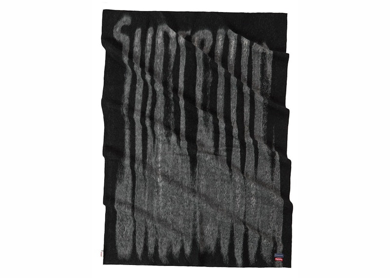 Supreme Blurred Logo Blanket Black