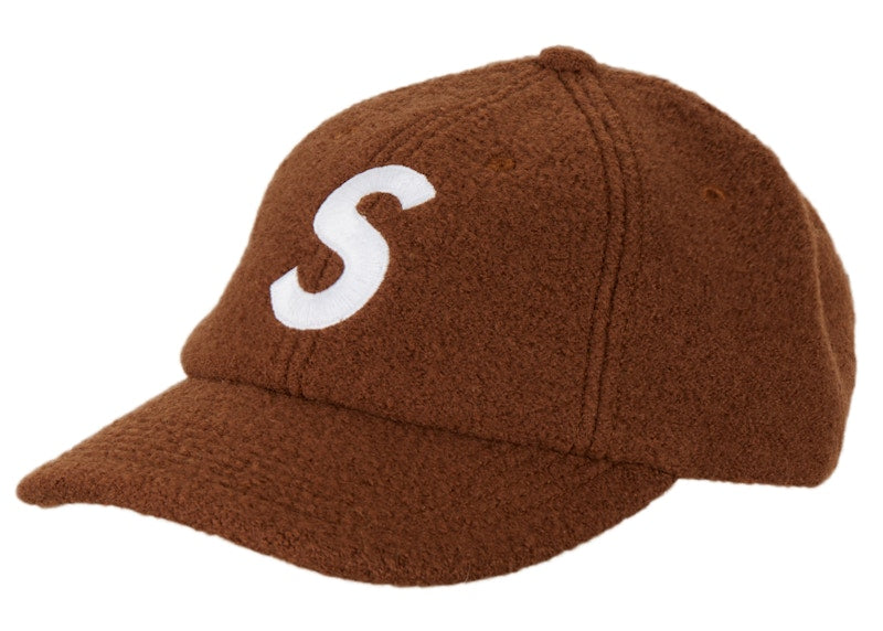 Supreme Boiled Wool S Logo 6-Panel Brown
