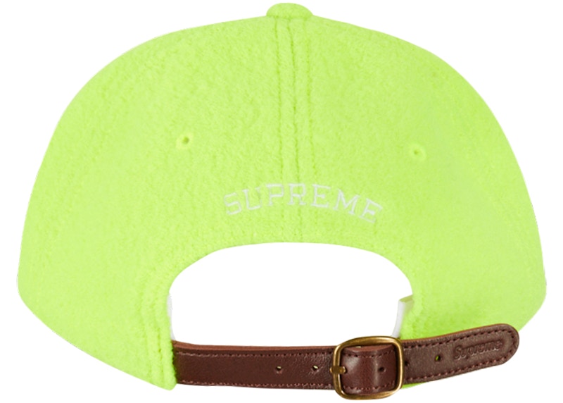 Supreme Boiled Wool S Logo 6-Panel Fluorescent Green