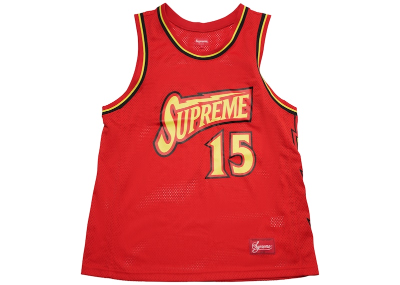 Supreme Bolt Basketball Jersey Red