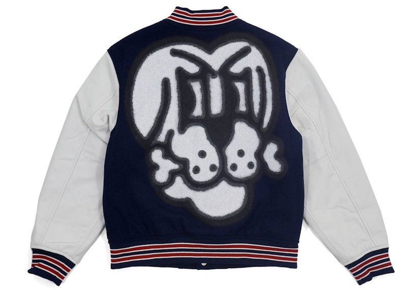 Supreme Bone Varsity Jacket Navy