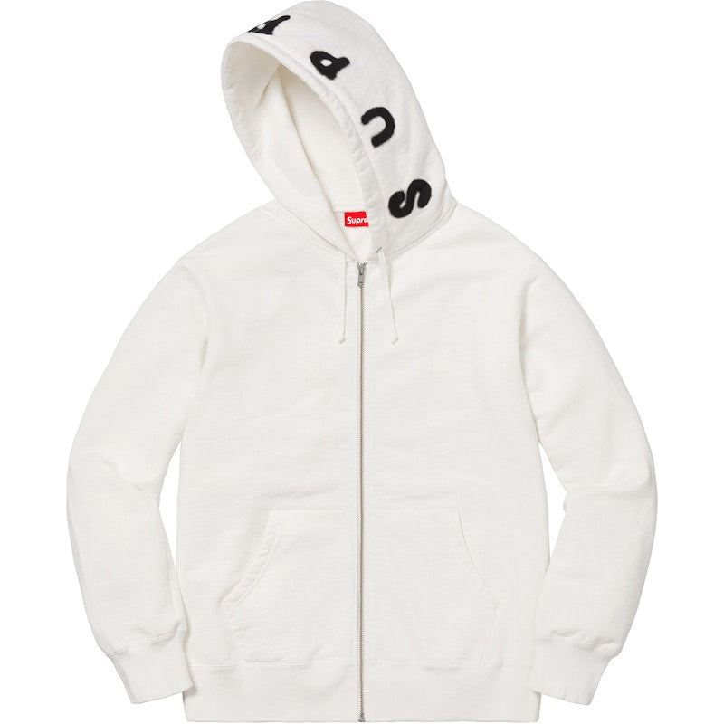 Supreme Bone Zip Up Sweatshirt White
