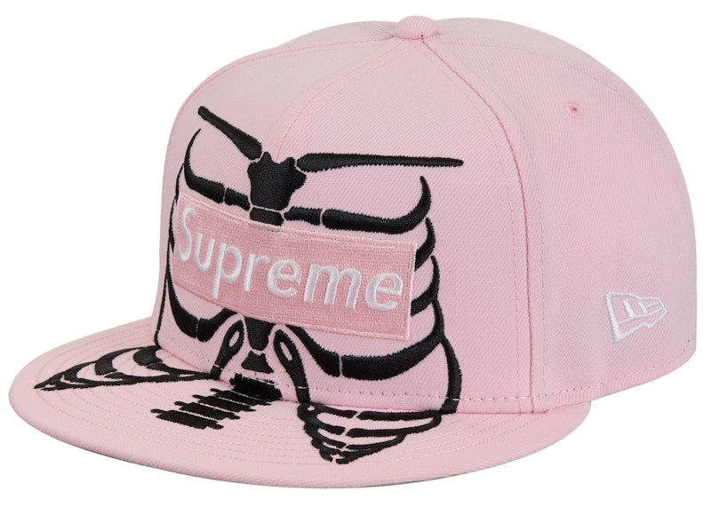 Supreme Bones Box Logo New Era 59Fifty Cap Pink
