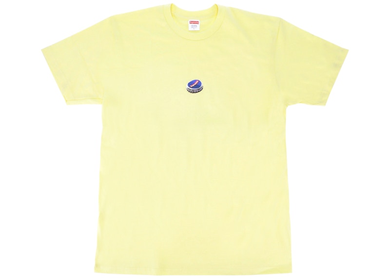 Supreme Bottle Cap Tee Pale Yellow