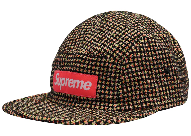 Supreme Boucl Houndstooth Camp Cap Neon