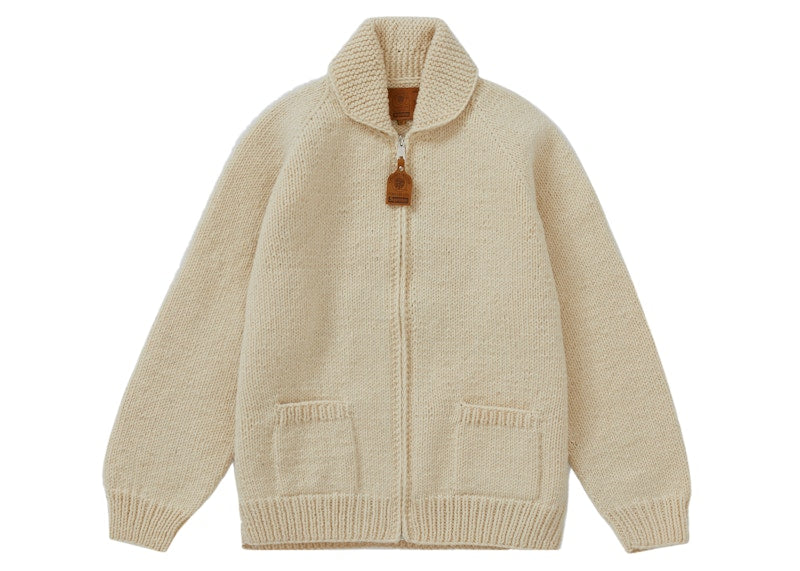 Supreme Box Logo Cowichan Sweater Natural