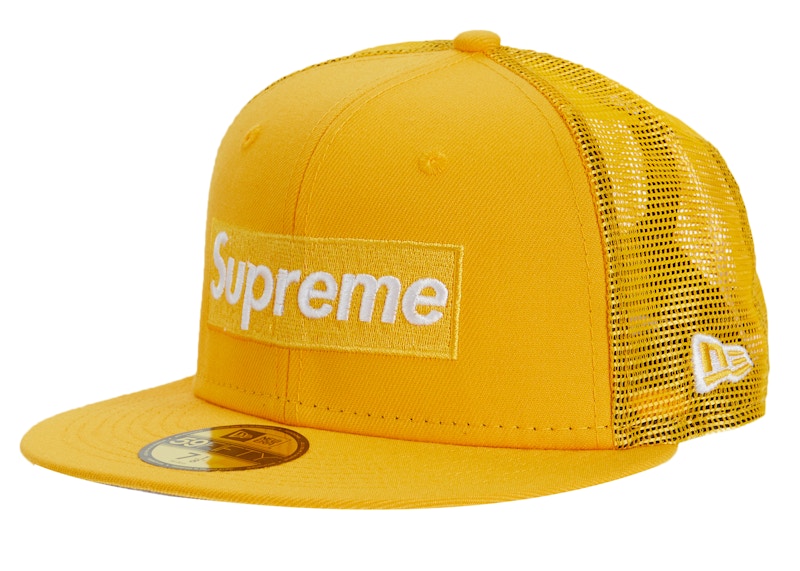 Supreme Box Logo Mesh Back New Era Yellow