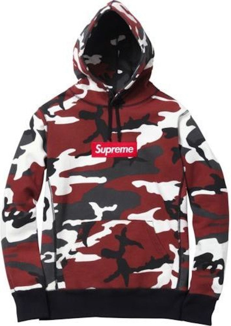 Supreme Box Logo Pullover Red Camo