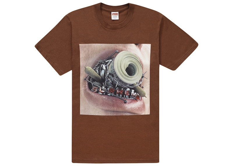 Supreme Braces Tee Brown