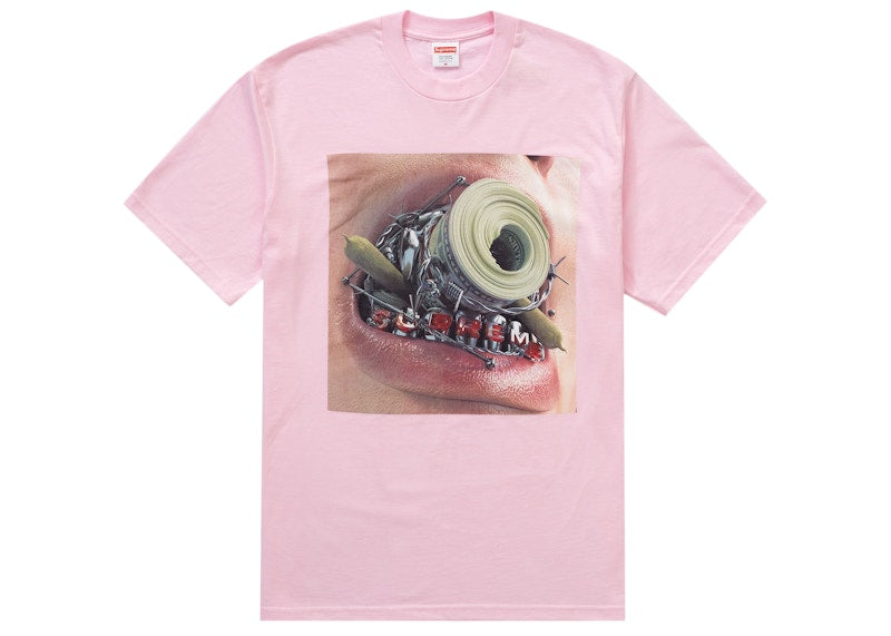 Supreme Braces Tee Light Pink
