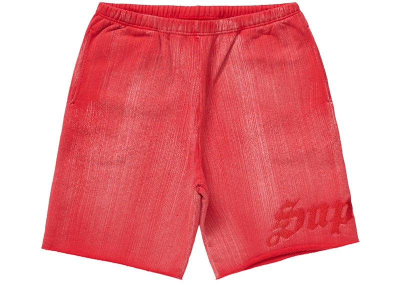 Supreme Brush Stroke Sweatshort Red
