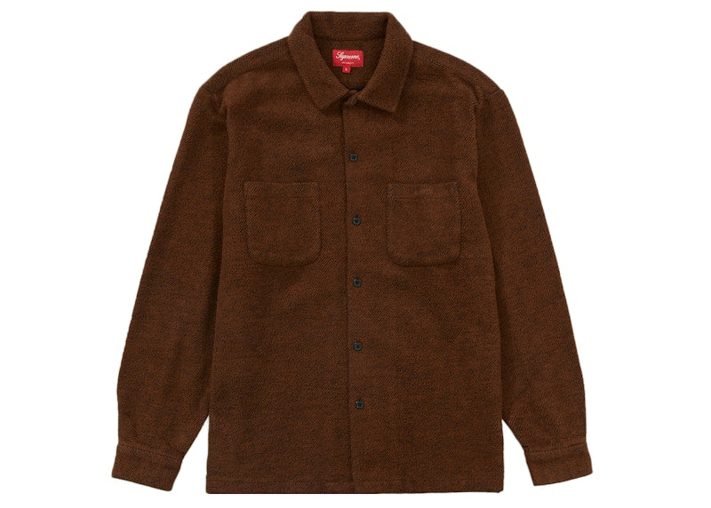 Supreme Brushed Flannel Twill Shirt Brown
