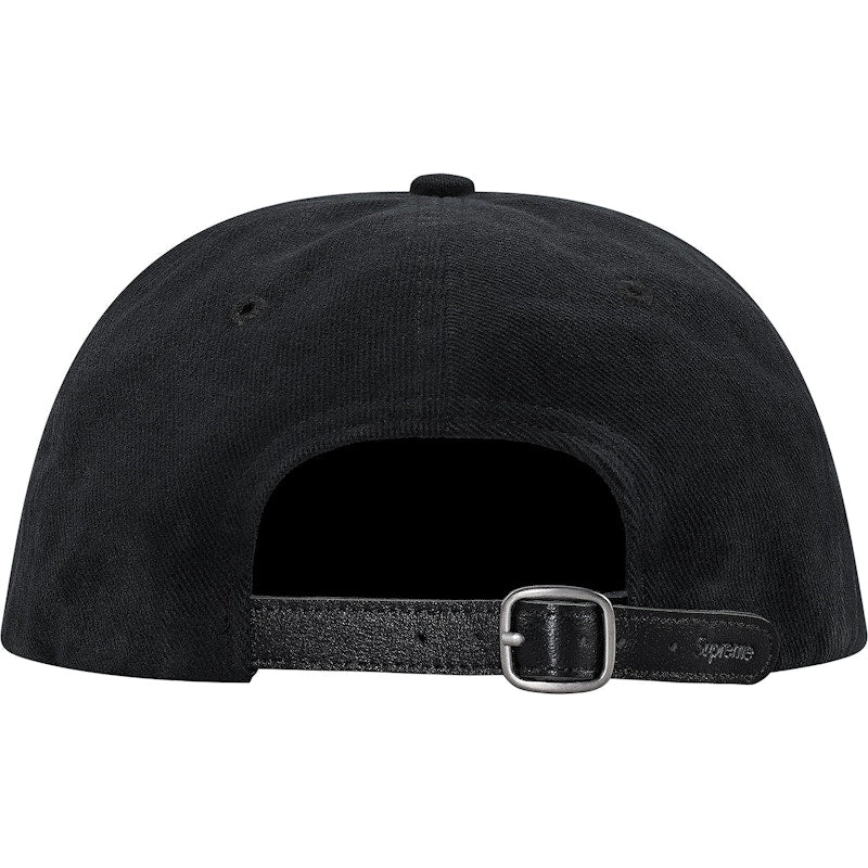 Supreme Brushed Twill Script 6-Panel Black