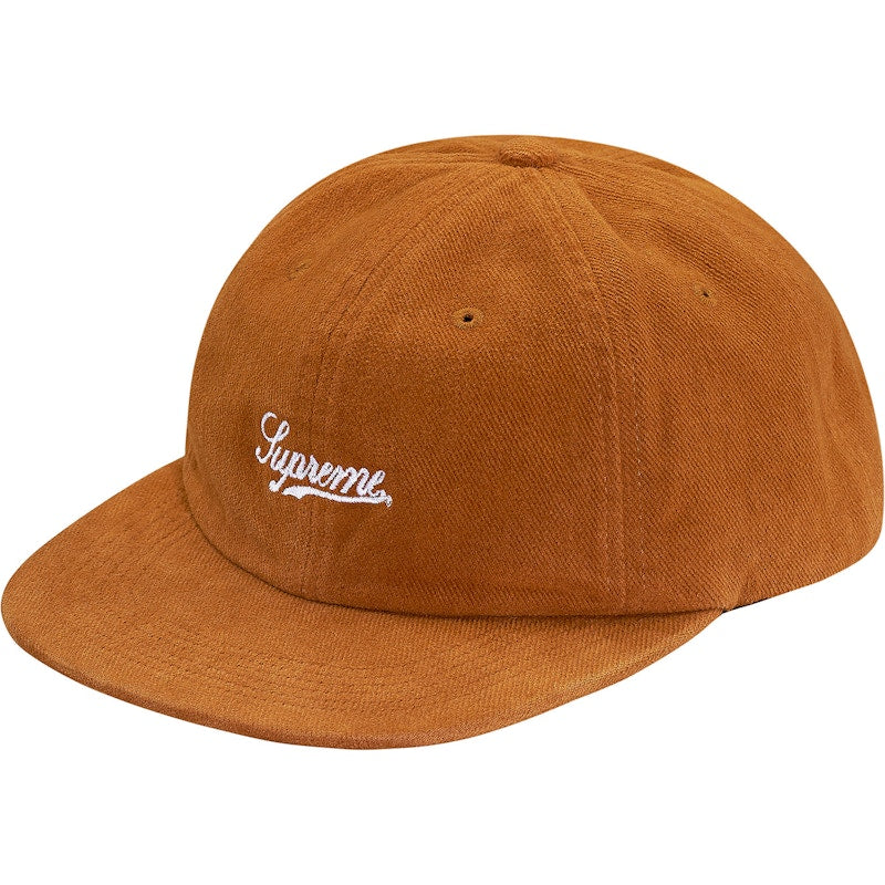 Supreme Brushed Twill Script 6-Panel Gold