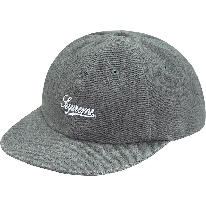 Supreme Brushed Twill Script 6-Panel Grey