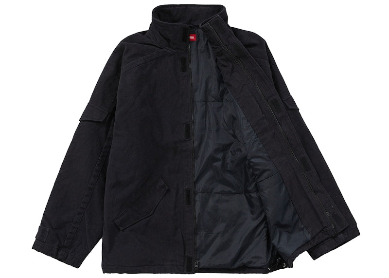 Supreme Brushed Twill Zip Jacket Black