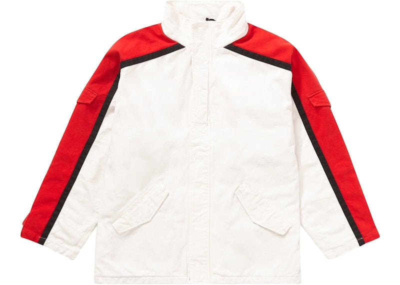 Supreme Brushed Twill Zip Jacket White