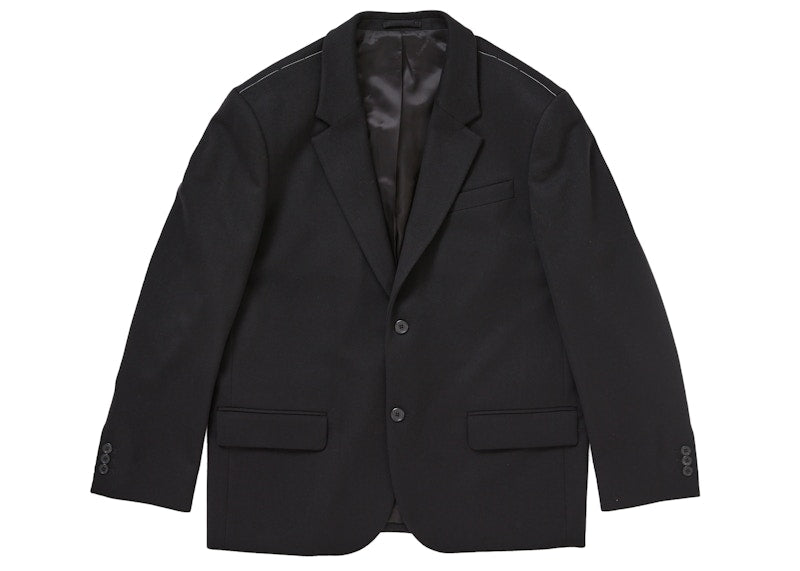 Supreme Brushed Wool Suit Black