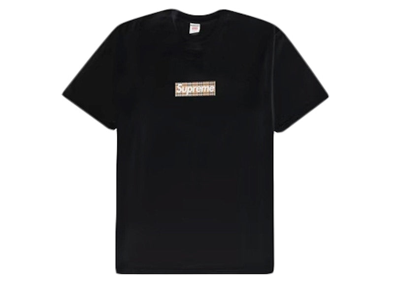 Supreme Burberry Box Logo Tee ReStockX Black