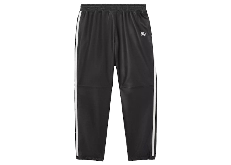 Supreme Burberry Contrast Stripe Lambskin Jogging Pants Black