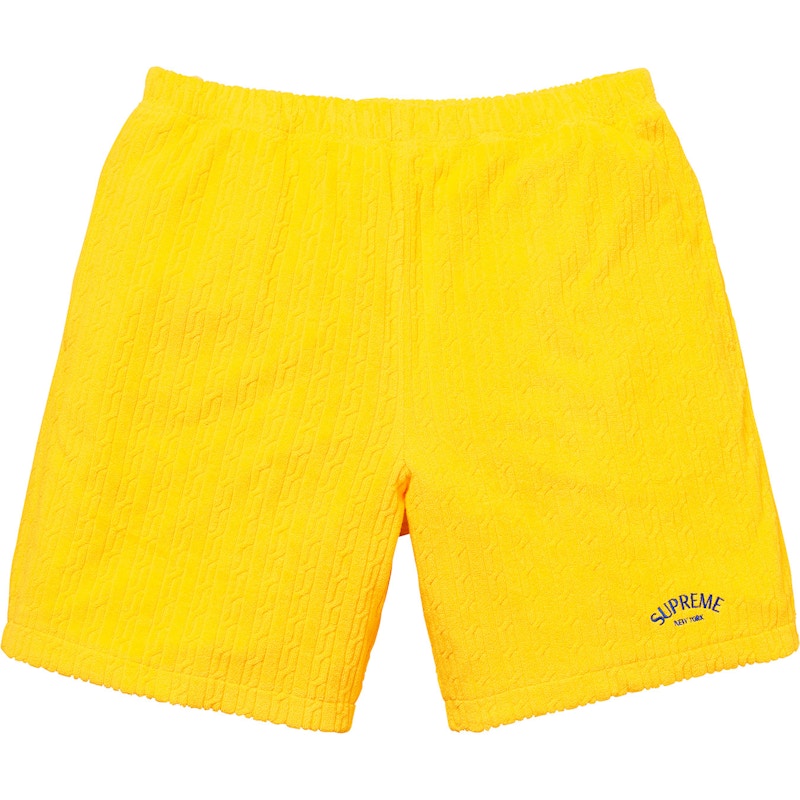 Supreme Cable Knit Terry Short Yellow