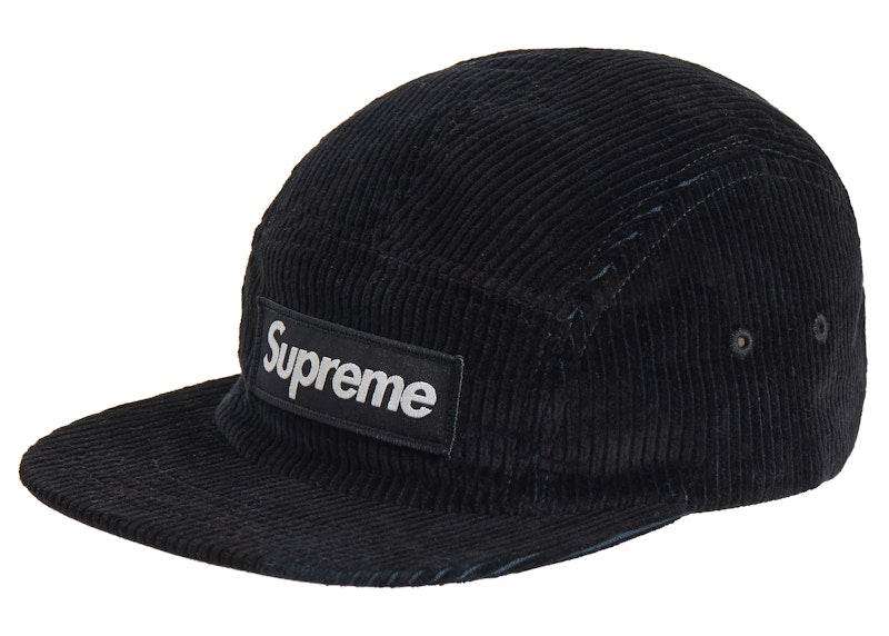Supreme Camo Corduroy Camp Cap Black Camo