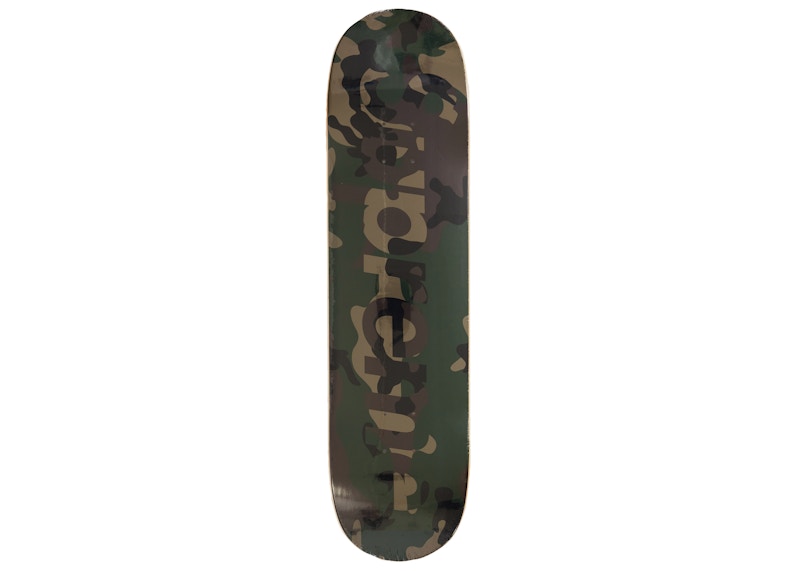 Supreme Camo Logo Skateboard Deck Woodland Camo