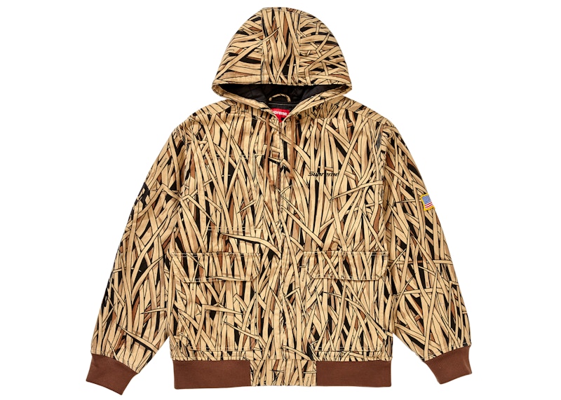 Supreme Canvas Hooded Work Jacket Marsh Camo