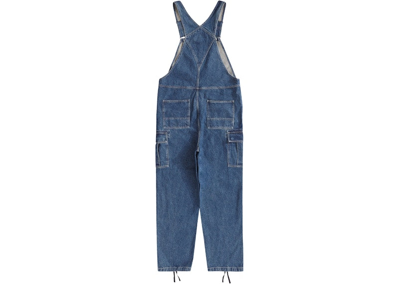 Supreme Cargo Denim Overalls Washed Blue