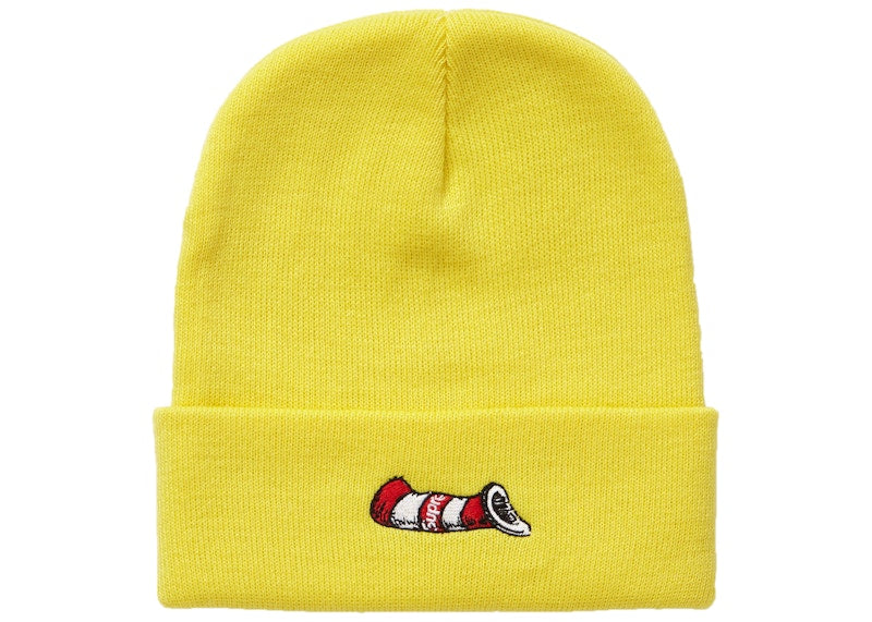 Supreme Cat in the Hat Beanie Bright Yellow