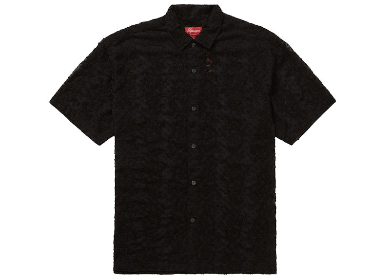 Supreme Chainstitch Chiffon S/S Shirt Black