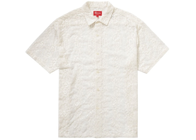 Supreme Chainstitch Chiffon S/S Shirt White