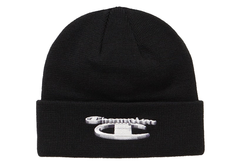 Supreme Champion 3D Metallic Beanie Black