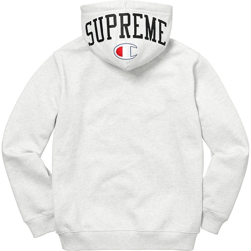 Supreme Champion Arc Logo Zip Up Sweat Ash Grey