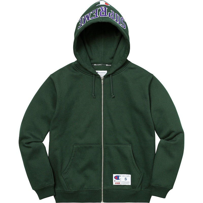 Supreme Champion Arc Logo Zip Up Sweat Dark Green