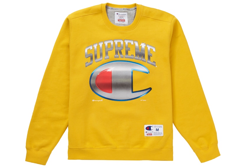 Supreme Champion Chrome Crewneck Gold