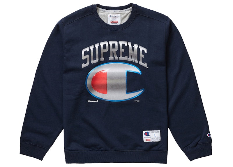 Supreme Champion Chrome Crewneck Navy