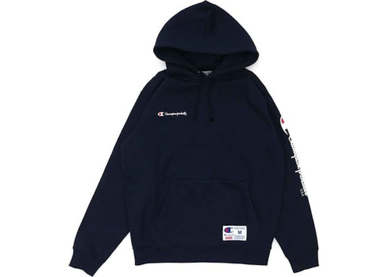 Supreme Champion Hooded Sweatshirt Navy