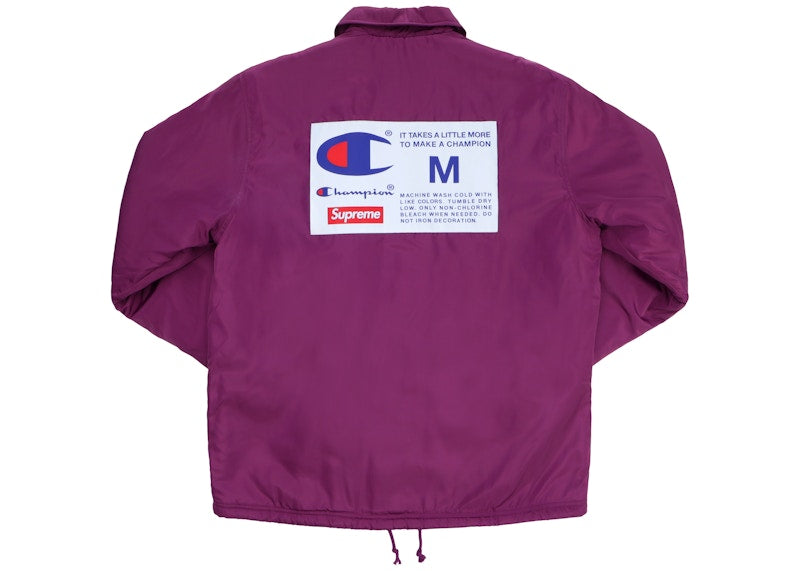 Supreme Champion Label Coaches Jacket Purple