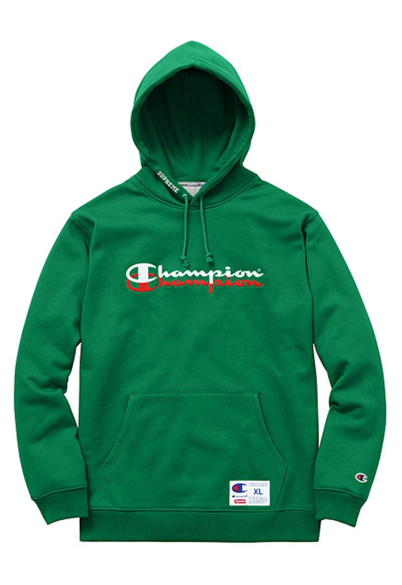 Supreme Champion Scripted Hoodie Kelly Green