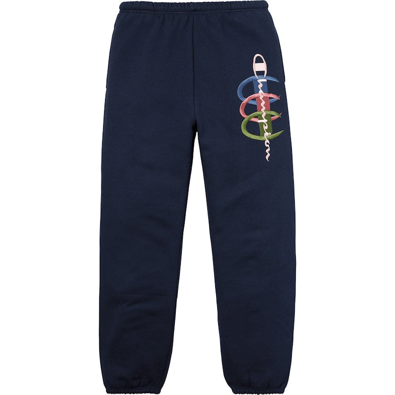Supreme Champion Stacked C Sweatpant Navy