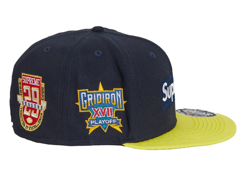 Supreme Championships Box Logo New Era Fitted Hat Navy