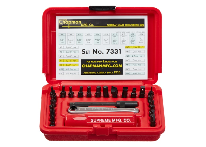 Supreme Chapman Screwdriver Set Red