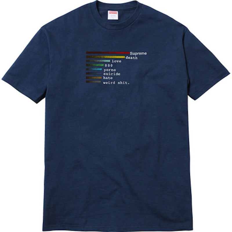 Supreme Chart Tee Navy