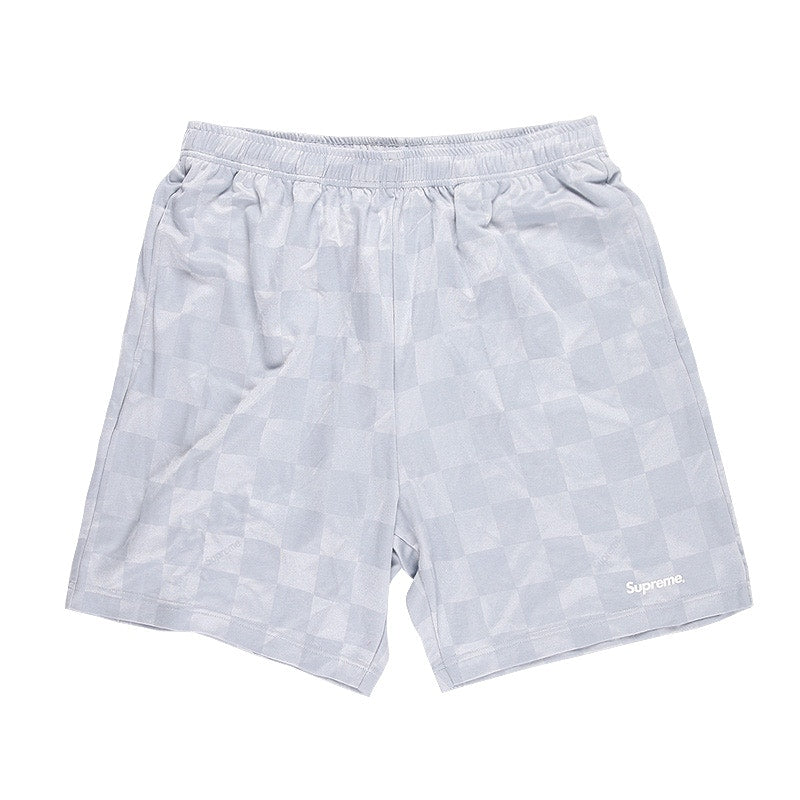 Supreme Checker Soccer Short Silver