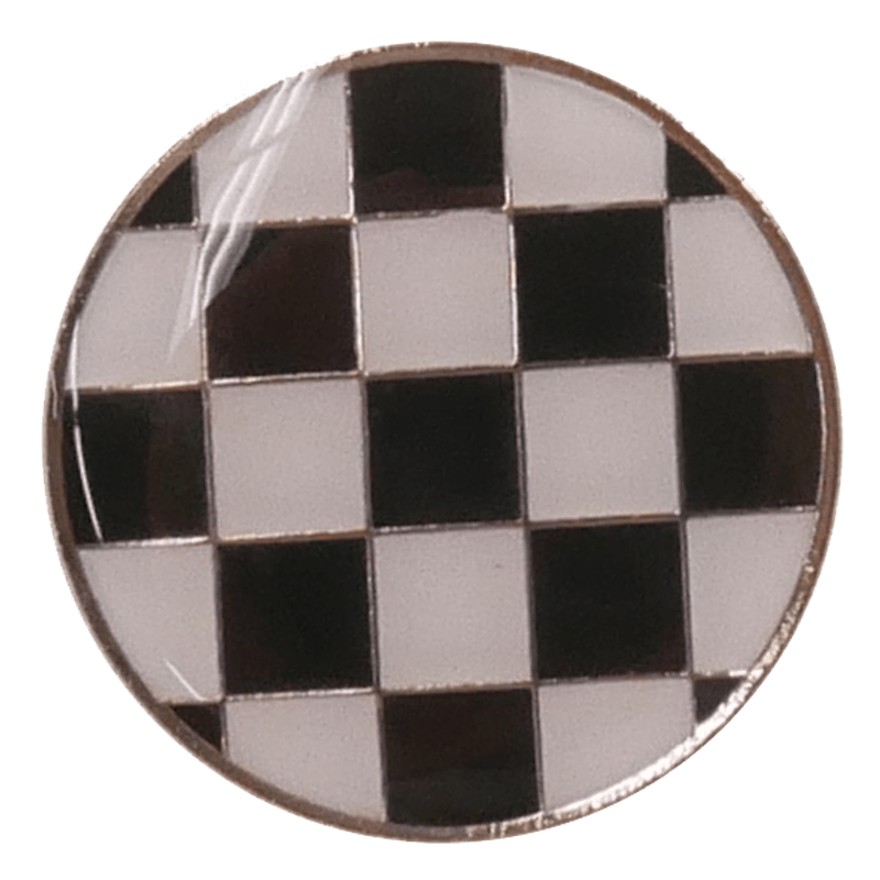 Supreme Chekcerboard Black Pin Silver